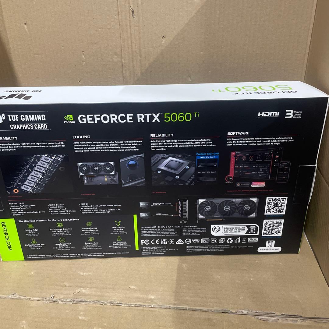 ASUS NVIDIA GeForce RTX 5060Ti ビデオカード