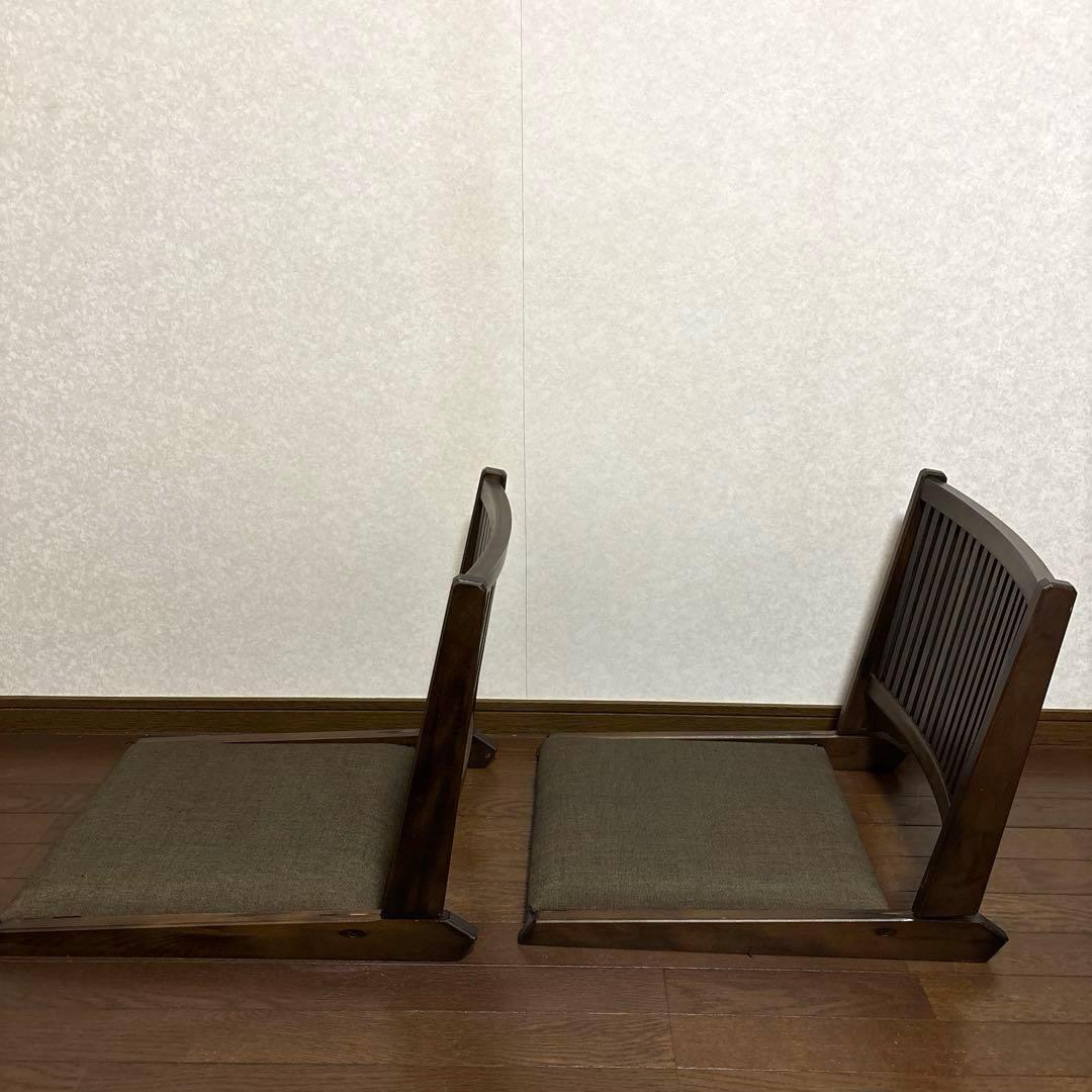 【良品】折りたたみ 座椅子 ブラウン ①
