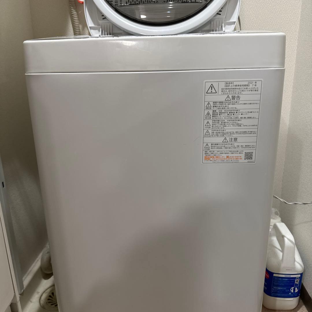 TOSHIBA 洗濯機 6kg 東芝 AW-6G9-W