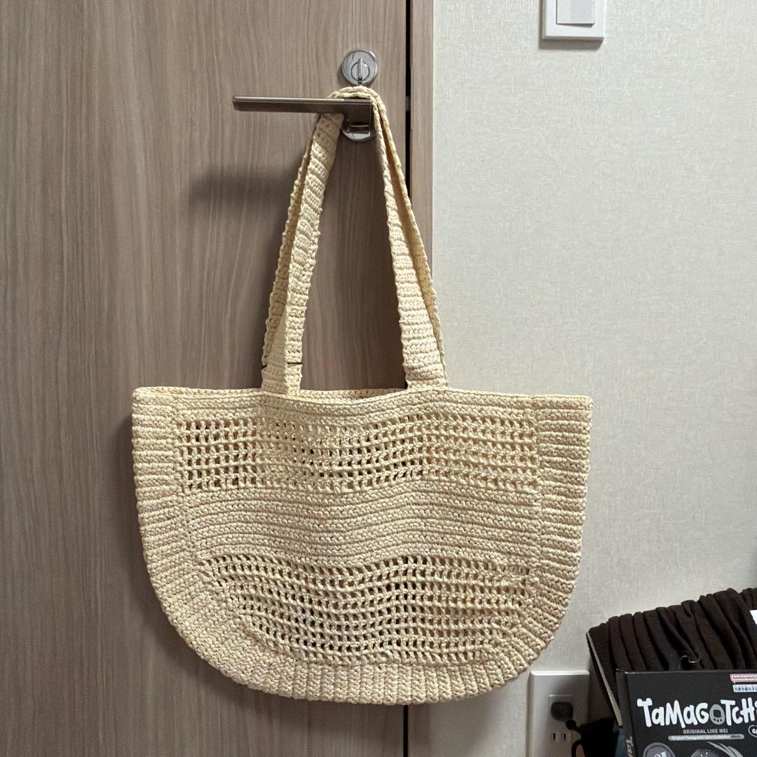 STUSSY WOVEN TOTE BAG ホワイト