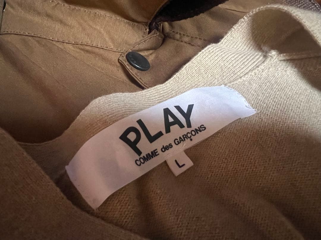 PLAY COMME des GARÇONS ベージュ カーディガン L