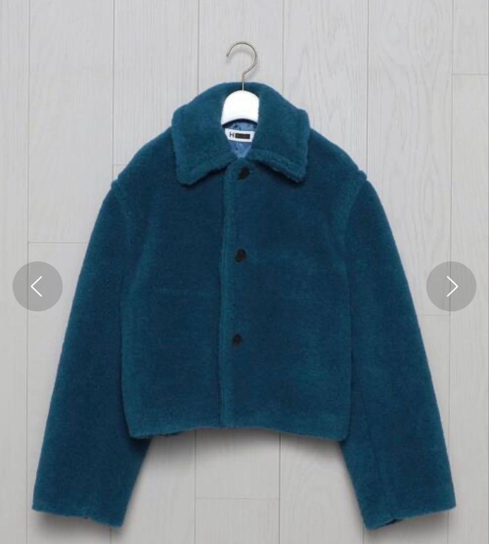 <H>BOA CROPPED COAT アウター