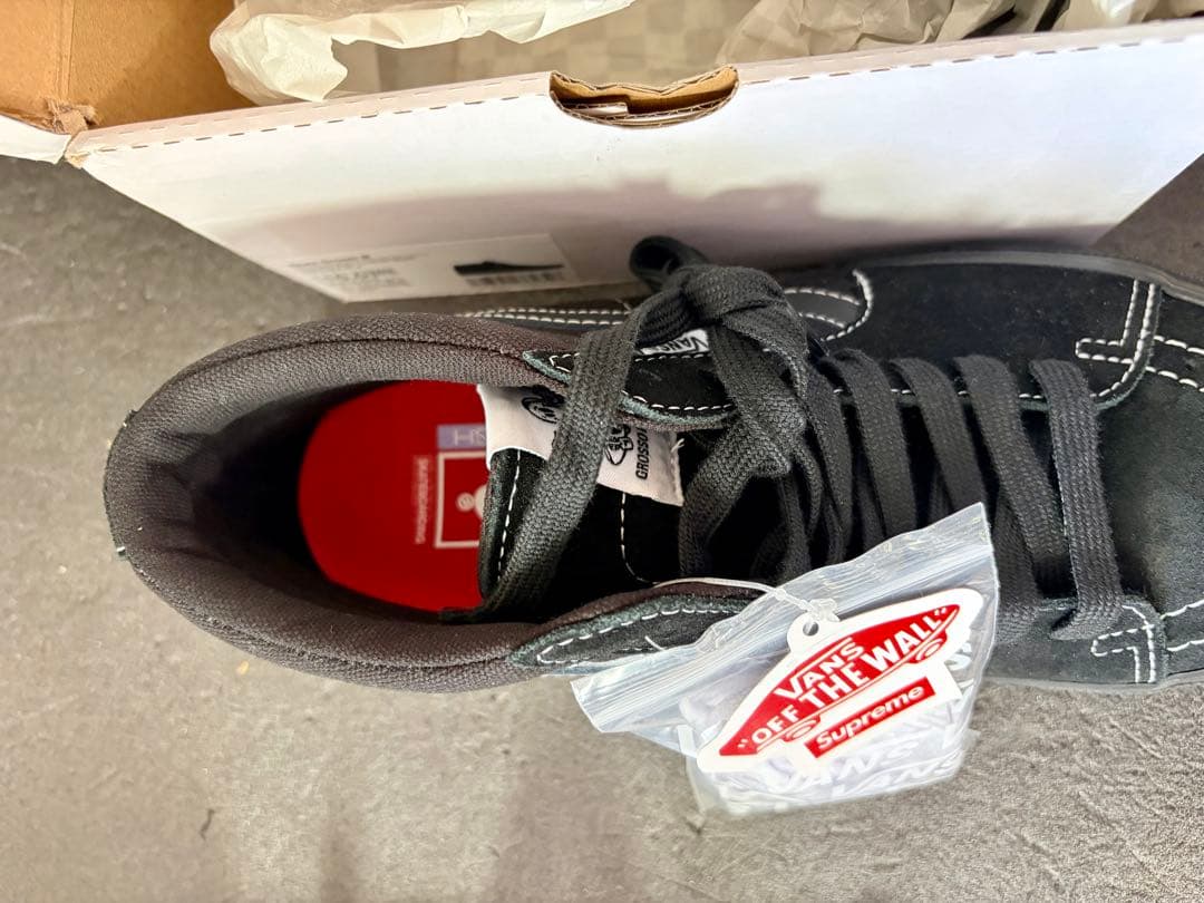 靴 Supreme Vans Nate Lowman Skate Mid 28.0