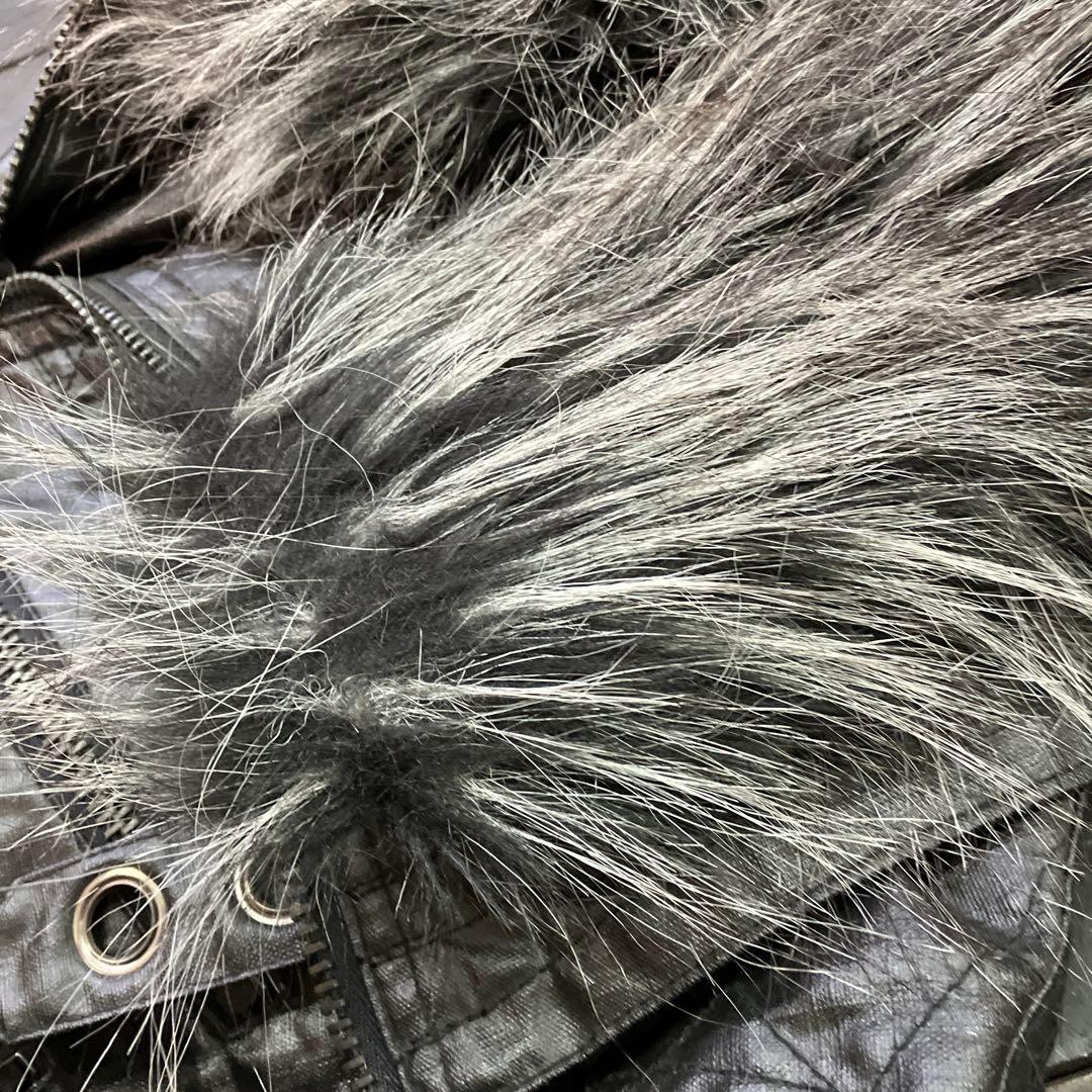 z*様 VICEFAIRY ファーフェイクレイヤーライダースジャケット 44 在