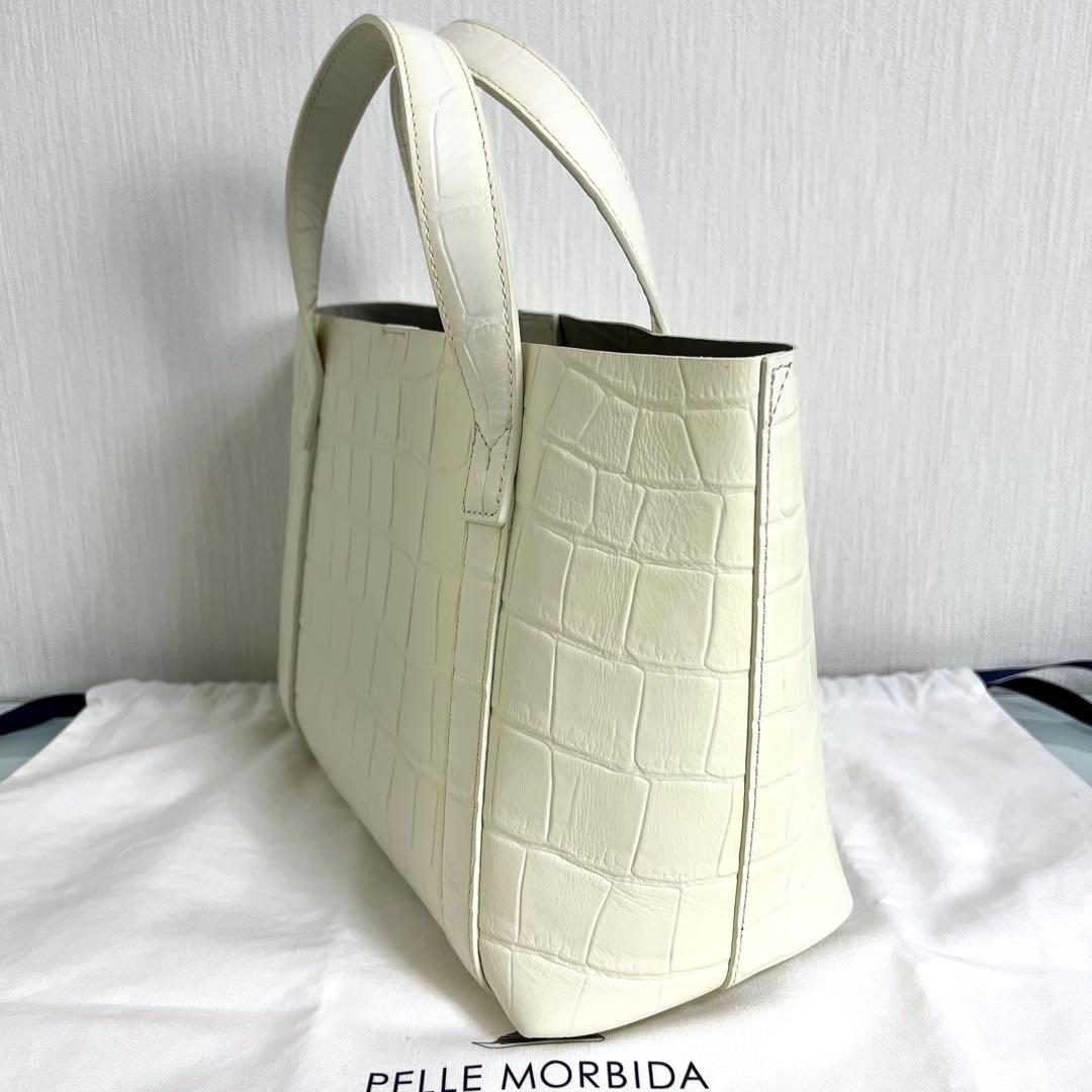 『未使用級』PELLE MORBIDA ペッレモルビダ　クロコ型押し　トート