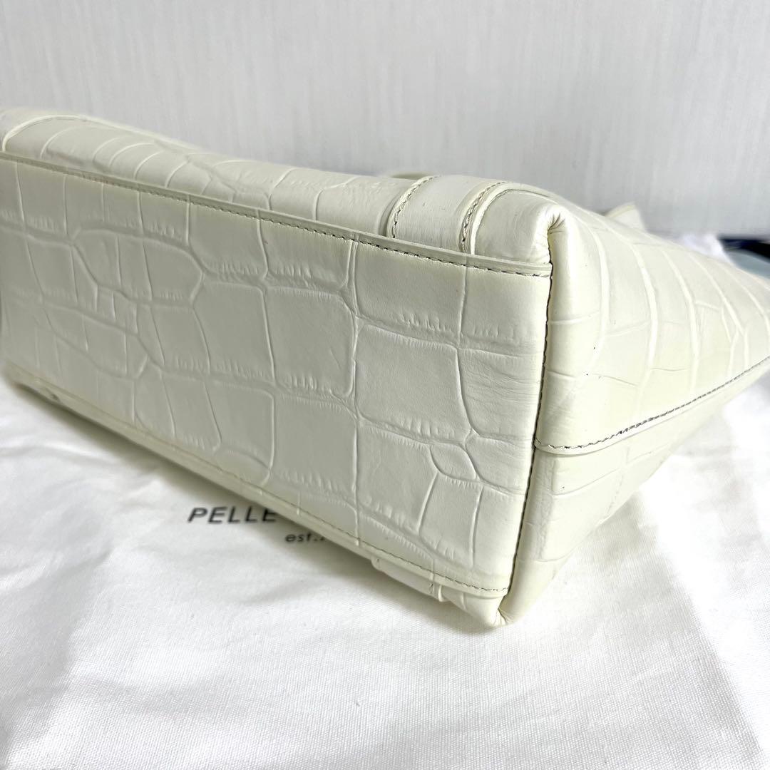 『未使用級』PELLE MORBIDA ペッレモルビダ　クロコ型押し　トート