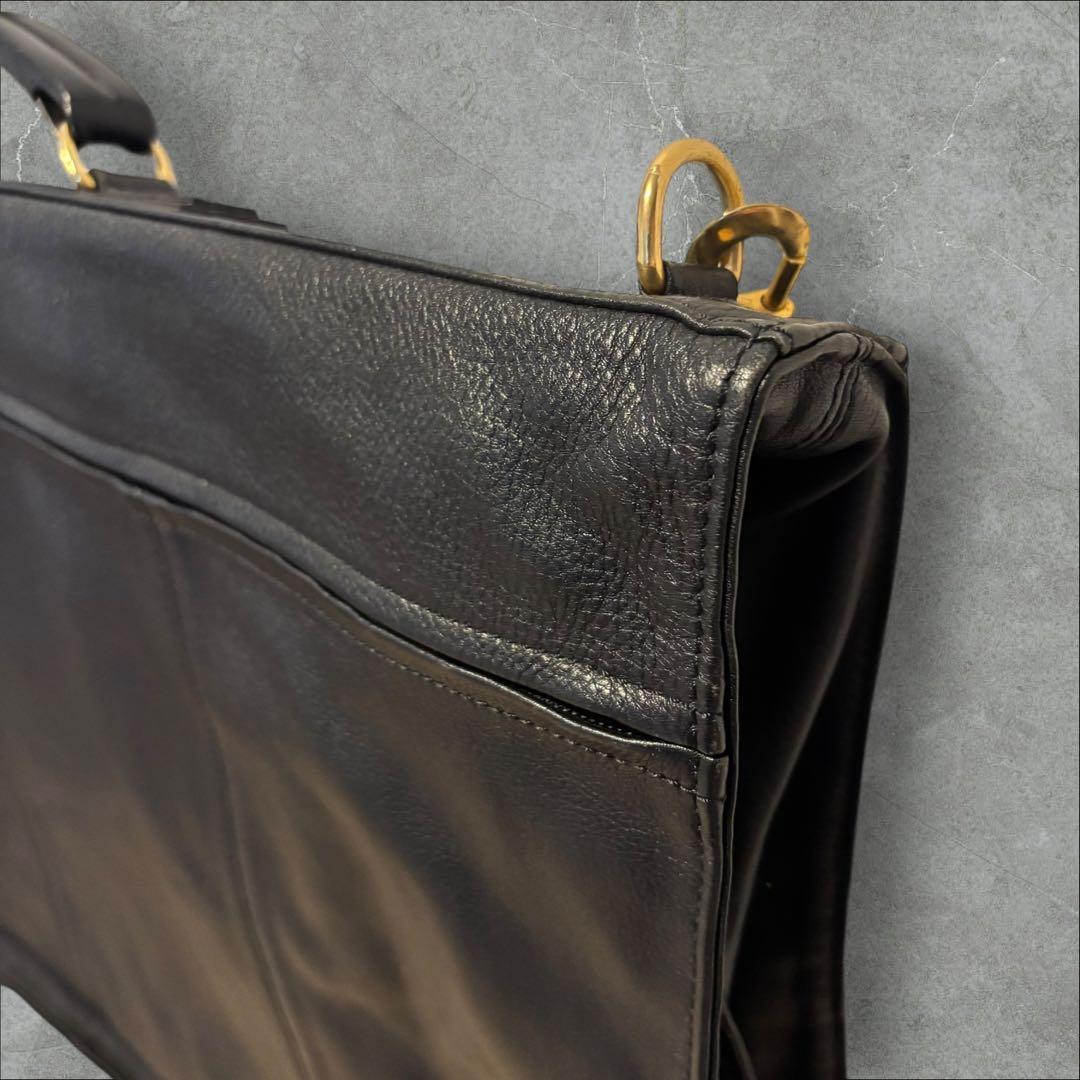 LONGCHAMP ロンシャン レザー ガーメントケース バッグ ブラック