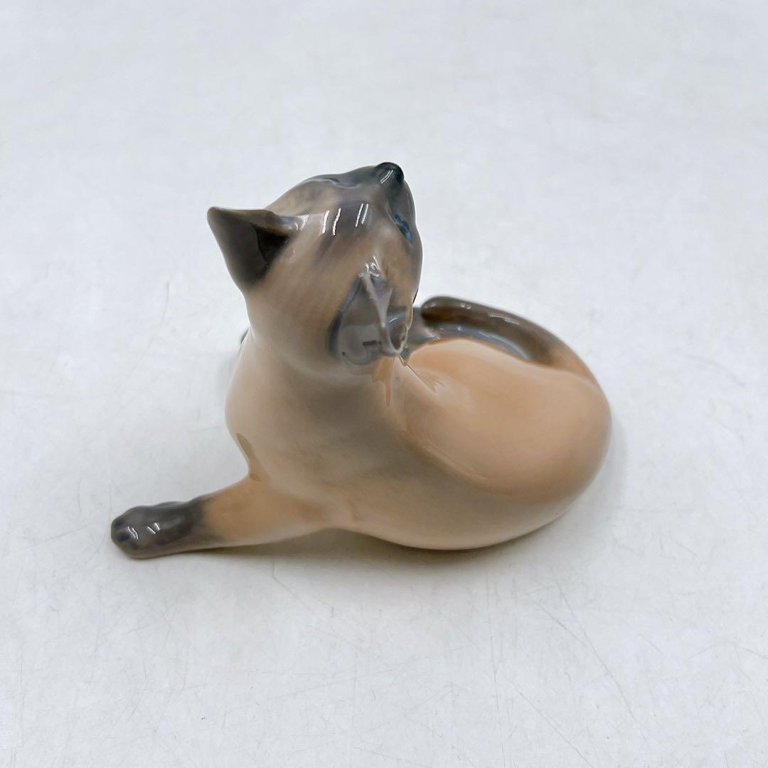 極美品 ロイヤルコペンハーゲン フィギュリン シャム猫 2862 陶器 置物 猫
