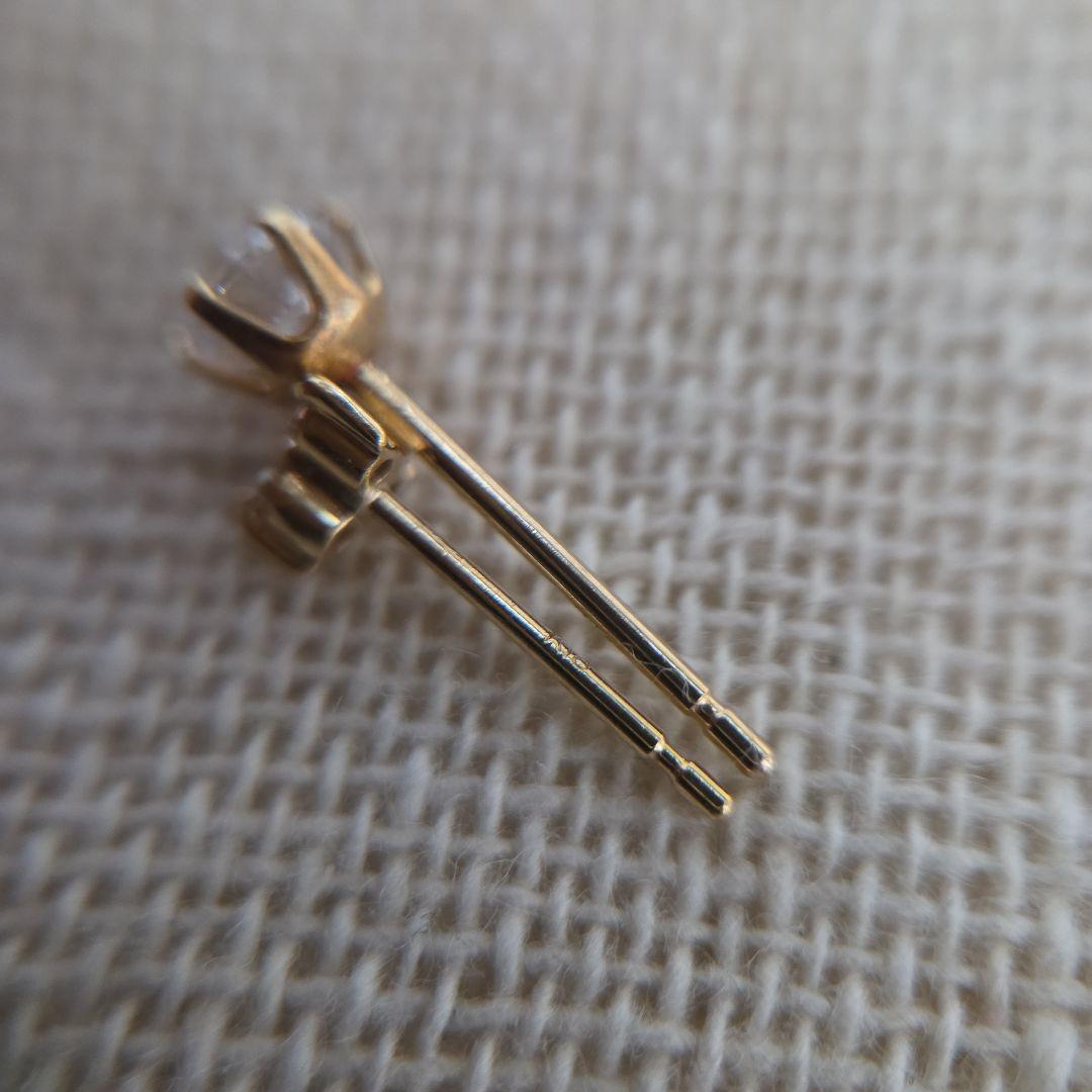 K18YG ジルコニア セカンドピアス