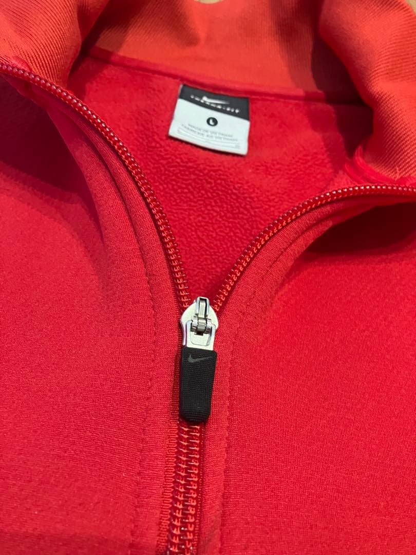 マンチェスターU Nike ハーフジップ スウェット 赤 古着