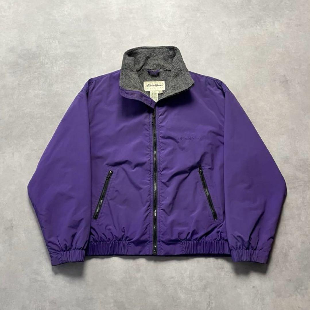 90s Eddie Bauer warm-up jacket purple 短丈