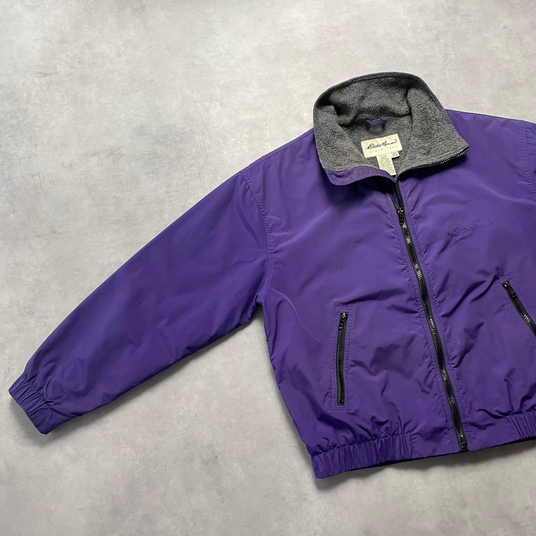 90s Eddie Bauer warm-up jacket purple 短丈