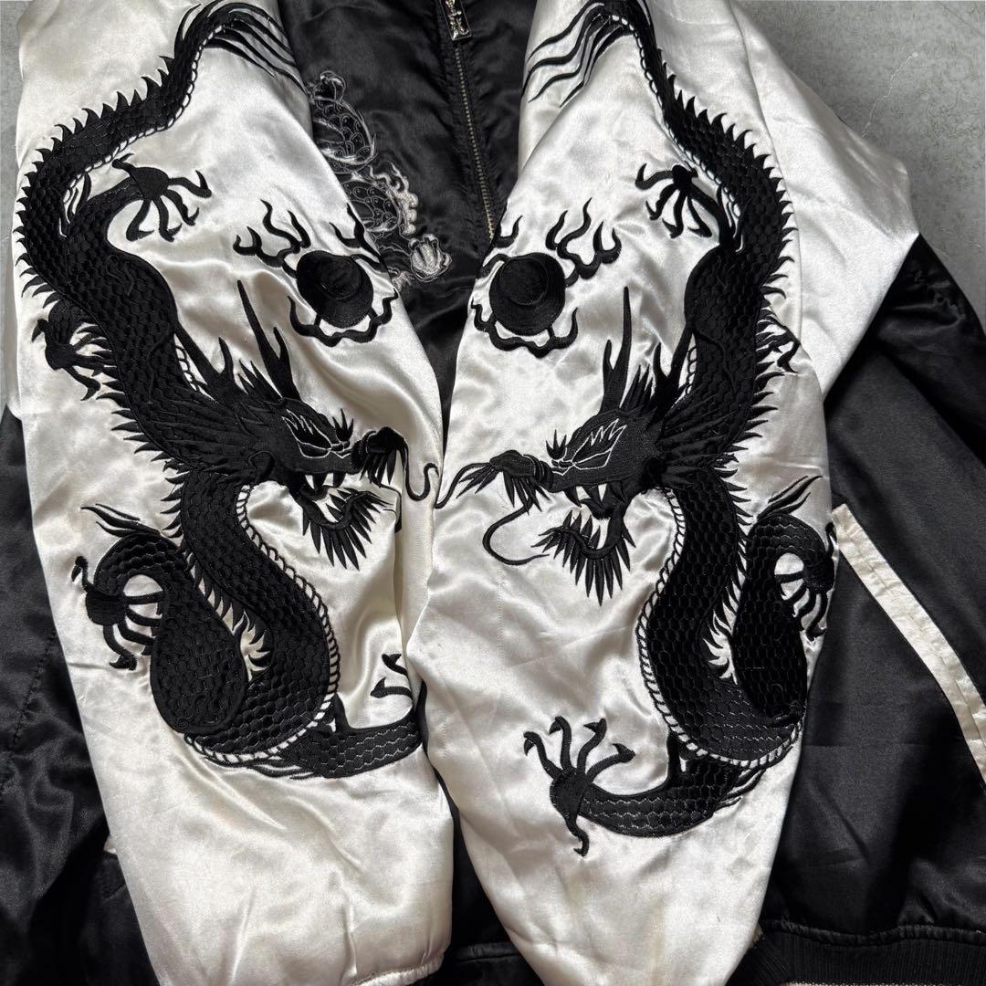 DOGTOWN　ドッグタウン　スカジャン　黒龍　BLACK DRAGON　刺繍
