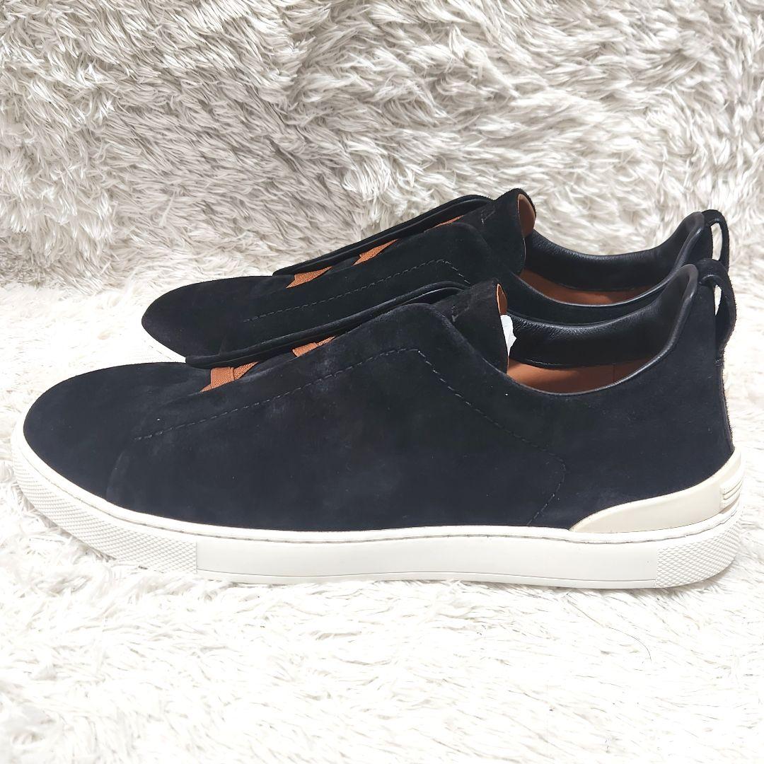 【使用感少】ZEGNA TRIPLE STITCH スウェード スニーカー