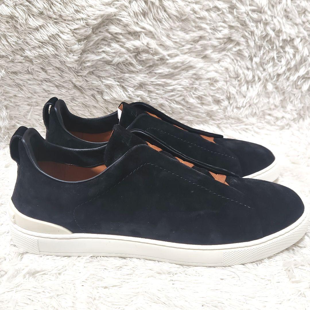 【使用感少】ZEGNA TRIPLE STITCH スウェード スニーカー