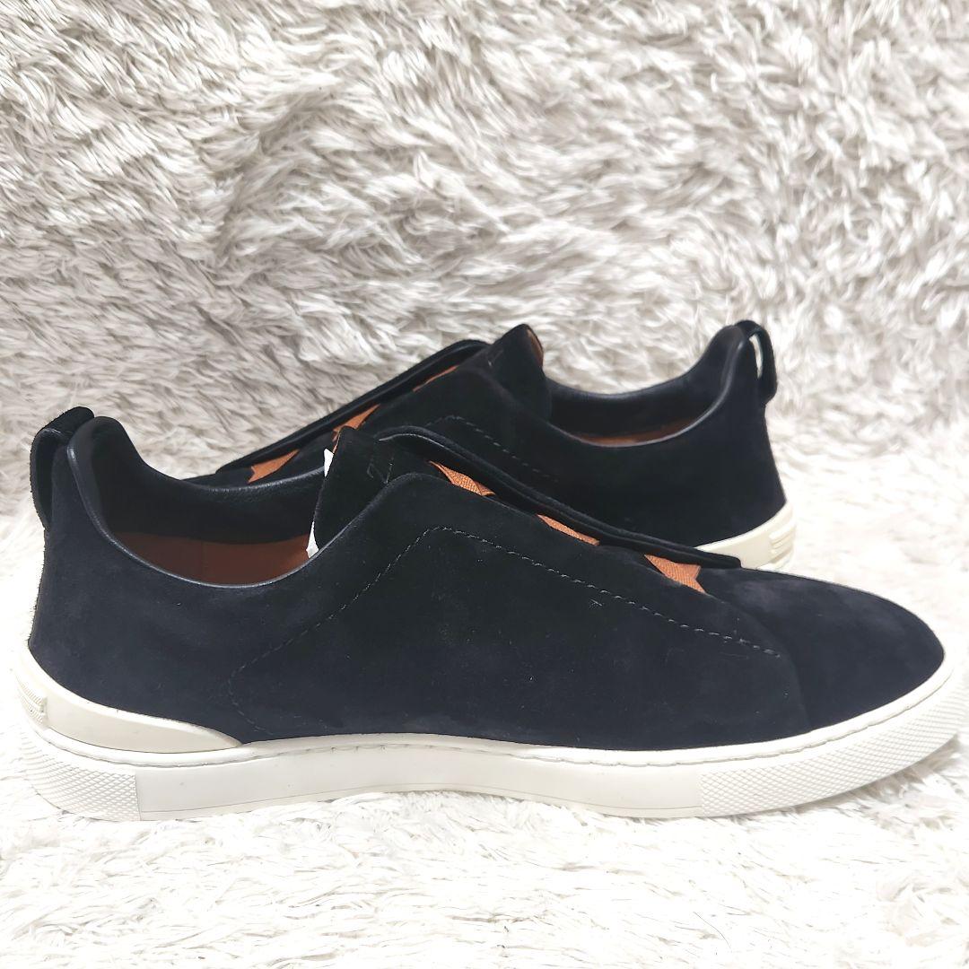 【使用感少】ZEGNA TRIPLE STITCH スウェード スニーカー