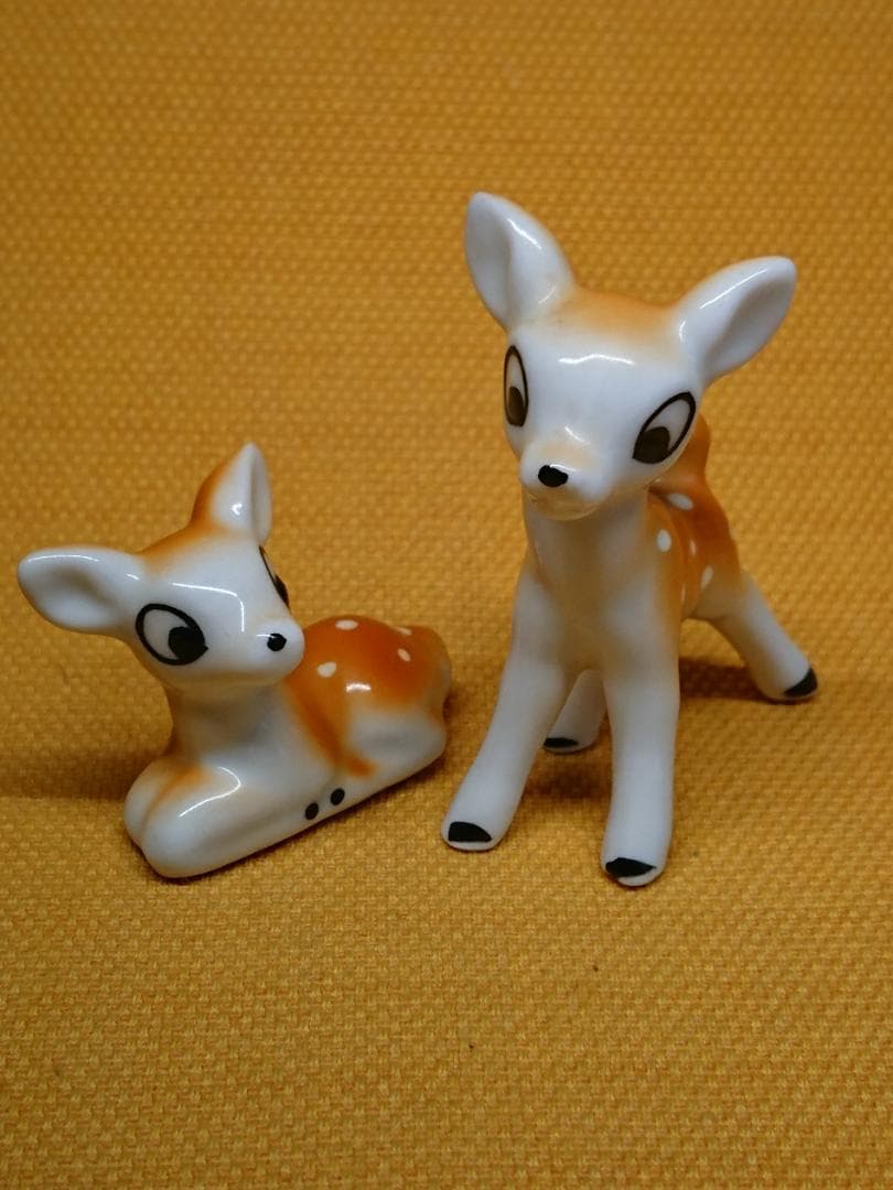 【美品】シカ　鹿　陶器　オブジェ　置物　インテリア　工芸品　美術品　A3119