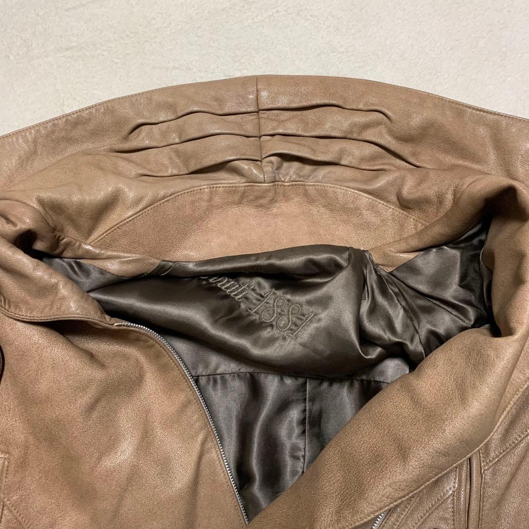 【Cerruti 1881】ラムレザー　ライダース　レザージャケット　フランス製