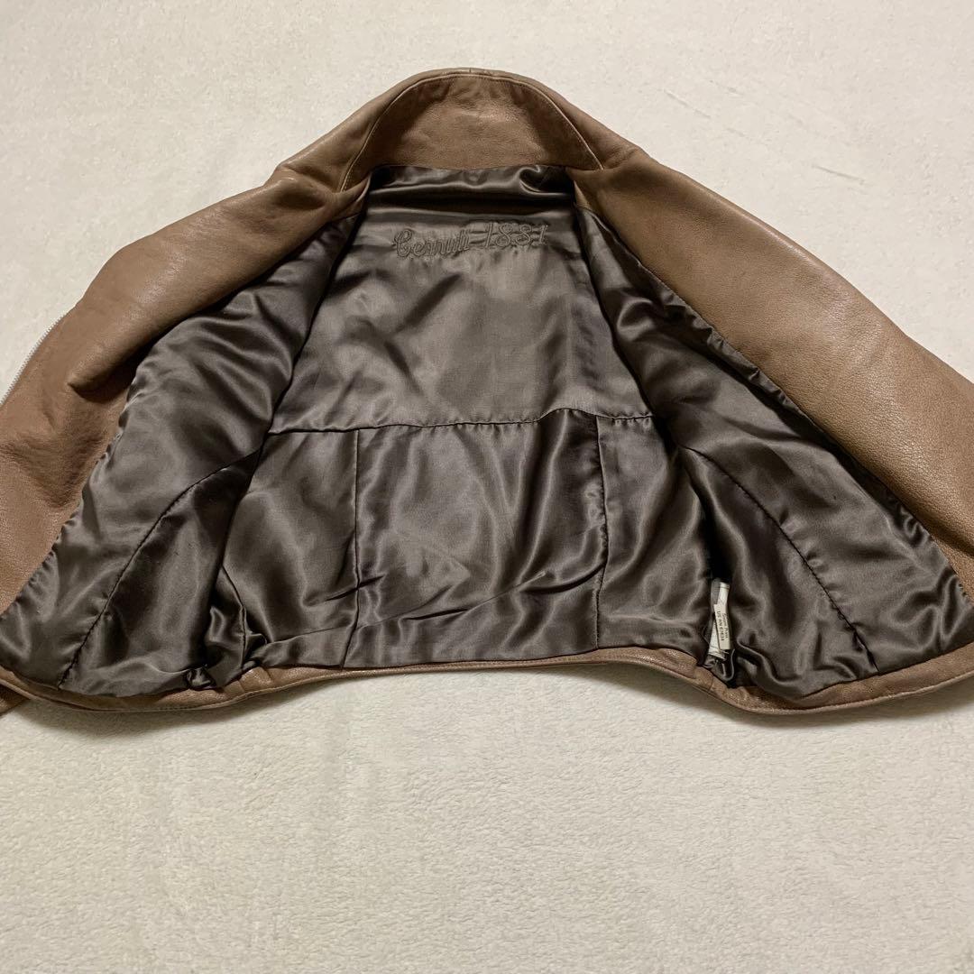 【Cerruti 1881】ラムレザー　ライダース　レザージャケット　フランス製