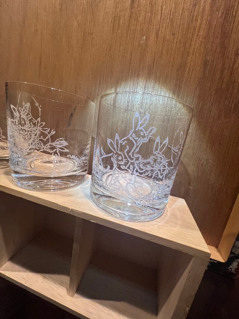 新品未使用ウサギのロックグラス4個セット