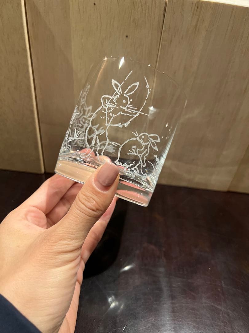 新品未使用ウサギのロックグラス4個セット