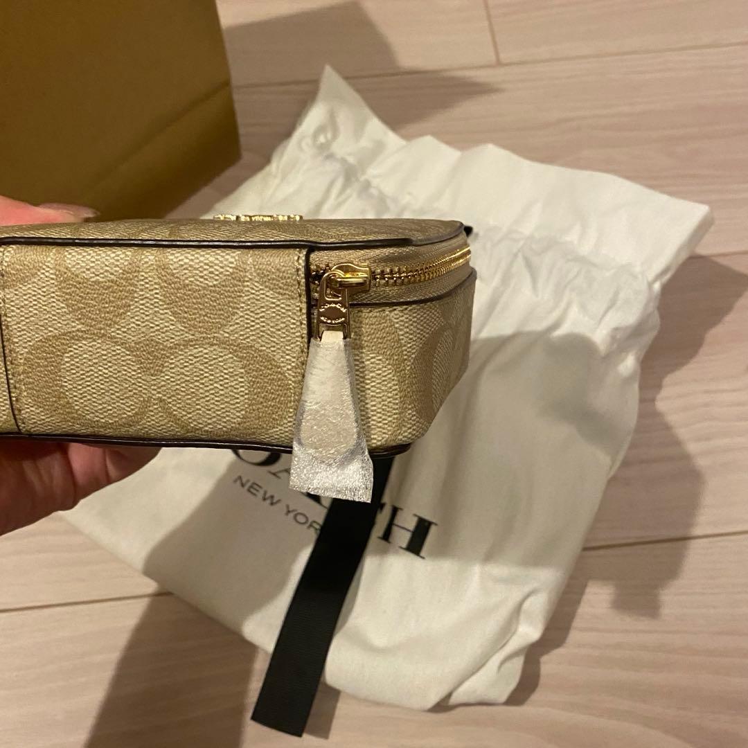 【新品未使用】COACH ラージ ジュエリー ボックス シグネチャー キャンバス