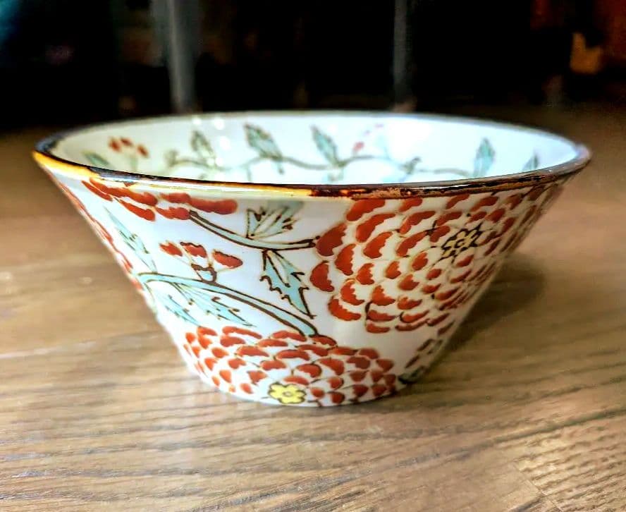 【新品】ヒヅミ峠舎 色絵花紋鉢