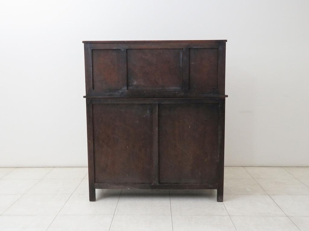英国 アンティーク コートカップボード サイド キャビネット バッフェ オーク材