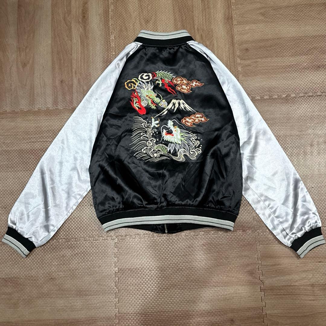 BARCEDOS 日本 龍 スカジャン XL 黒　ブラック　vintage