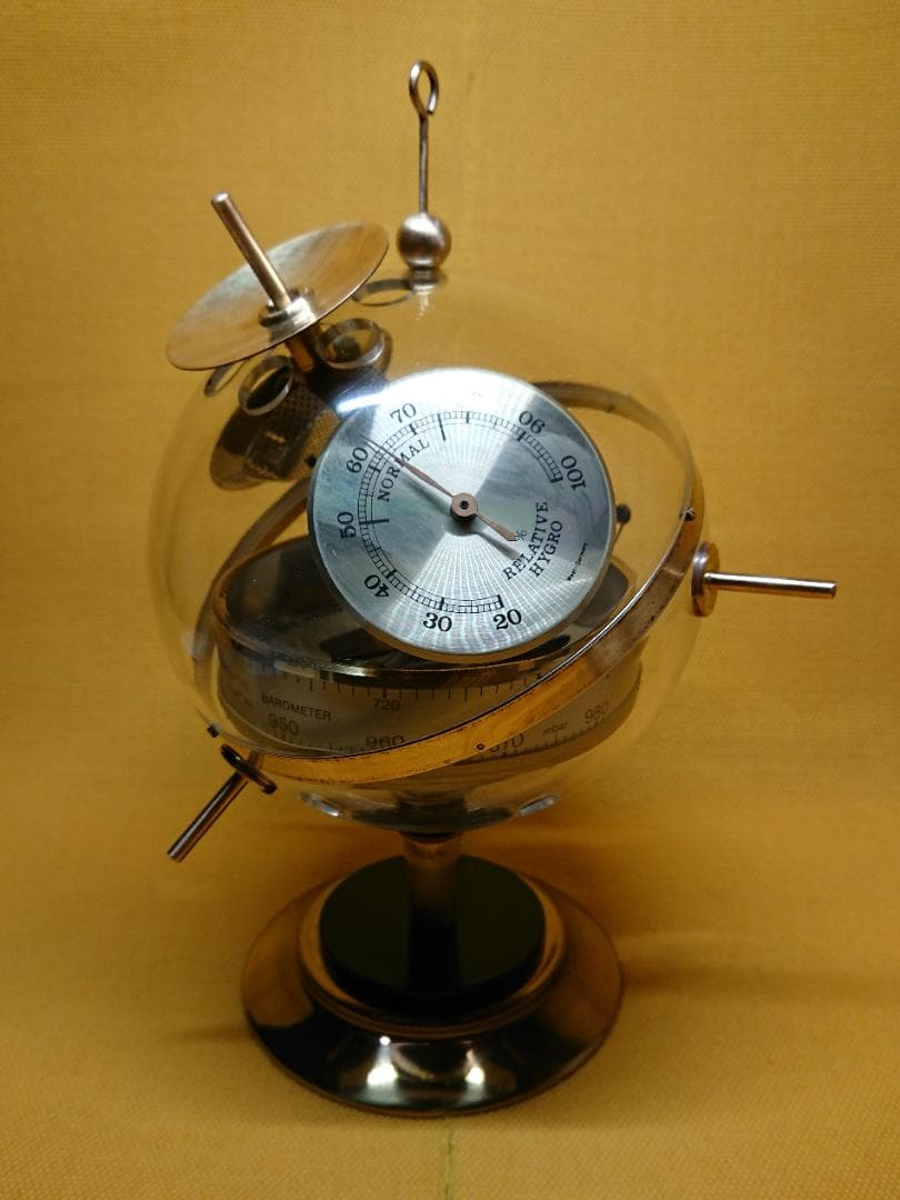 西ドイツ　温湿度計　気圧計　置物　インテリア　工芸品　美術品　A2550