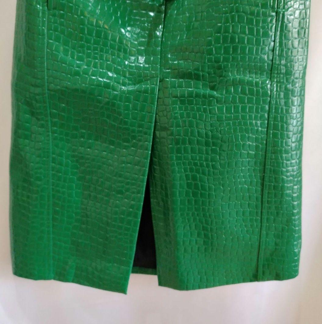未使用 タグ付き Tibi クロコ型押しスカート
