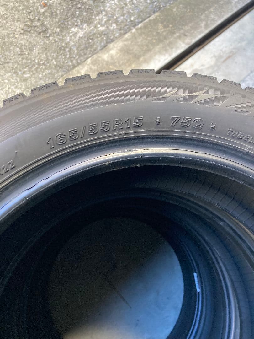 ブリジストン スタッドレス 165/55R15 4本 ハスラー使用 2019年製