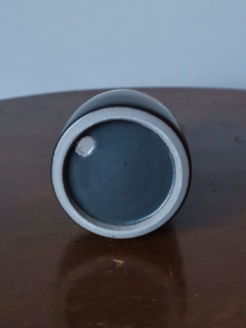 菊地弘　笠間焼　山王窯　金彩花生　花瓶　華道具　箱付　美品　現代美術　Q2313