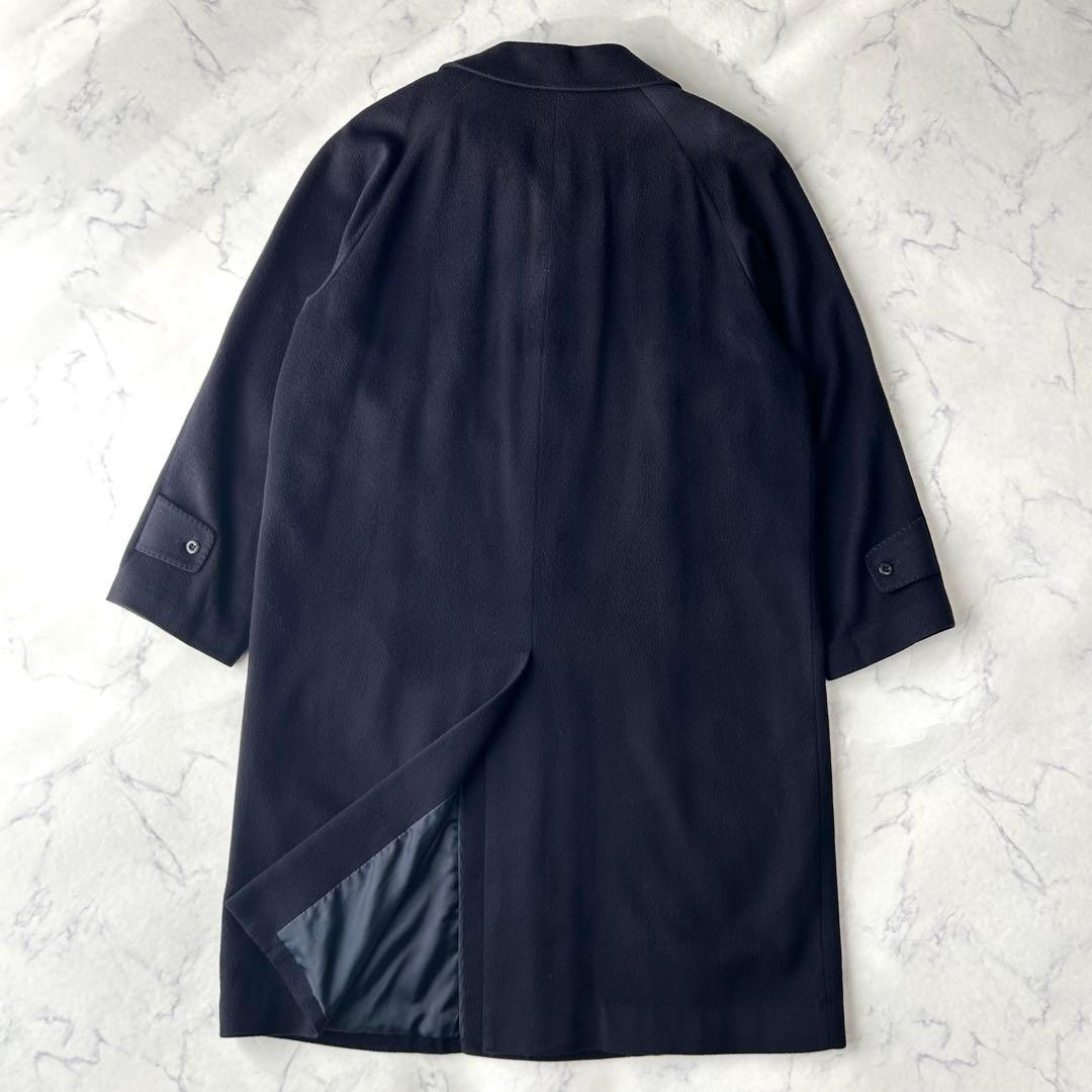 美品✨　カシミヤ100% ステンカラーコート　ロング　イタリア製　比翼　Lサイズ
