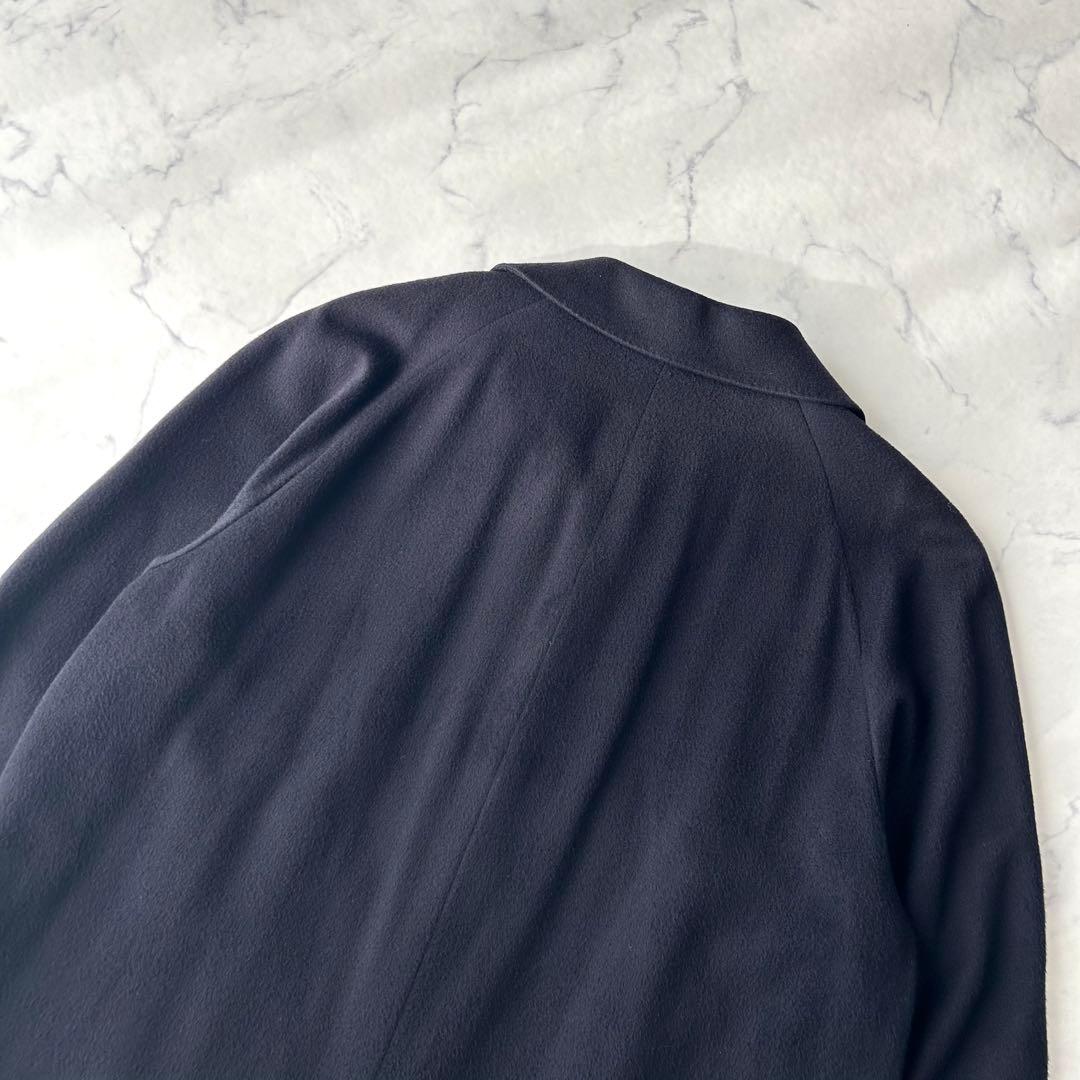 美品✨　カシミヤ100% ステンカラーコート　ロング　イタリア製　比翼　Lサイズ