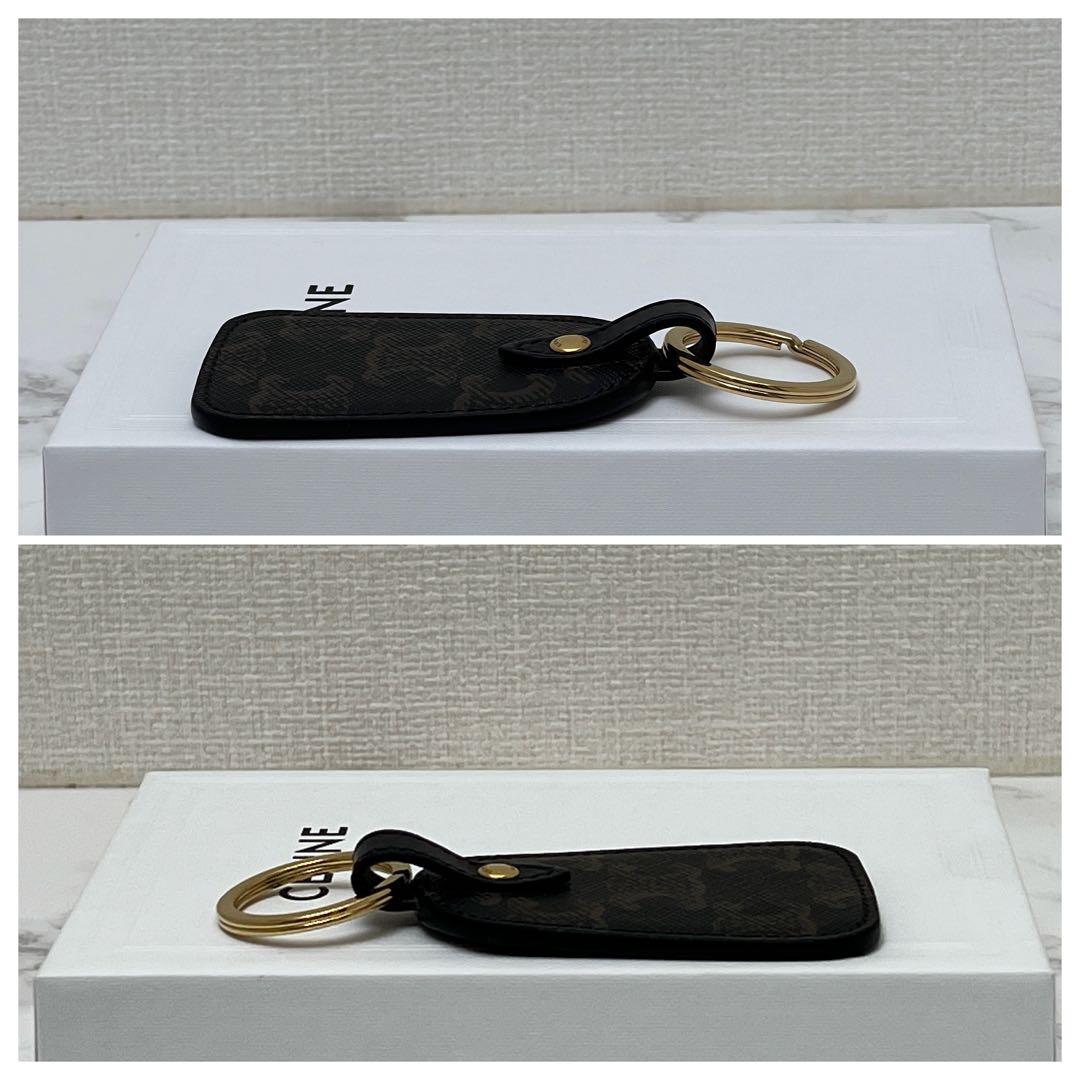 セリーヌ キーホルダー トリオンフ チャーム ゴールド ブラック CELINE