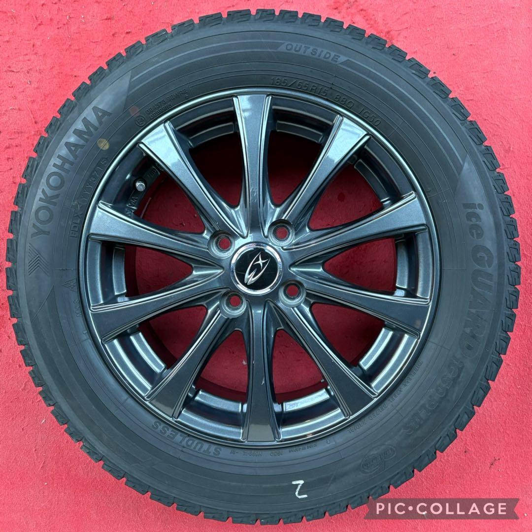 EX社外 15インチホイール 横浜スタッドレスタイヤ185/65R15４本セッ