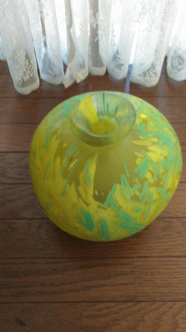 藤田喬平　ガラス　フラワーベース　21cm
