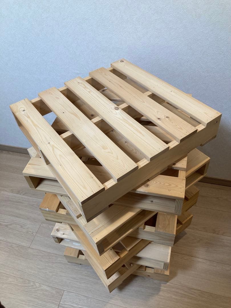 木製パレットベッド　8枚　シングルサイズ すのこベッド 正方形　DIY 棚