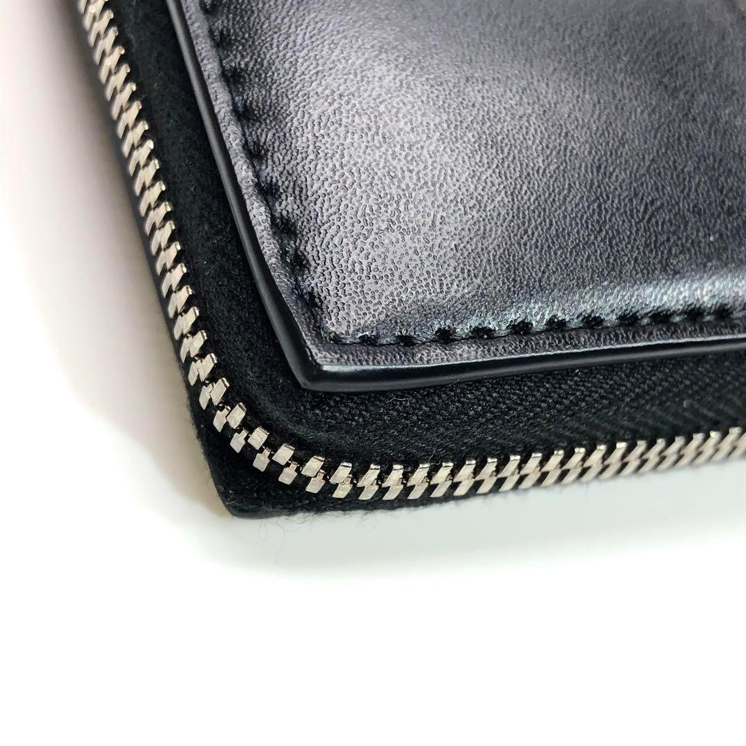 未使用級✨箱付 ボッテガヴェネタ カセット ラウンドファスナー ブラック 長財布