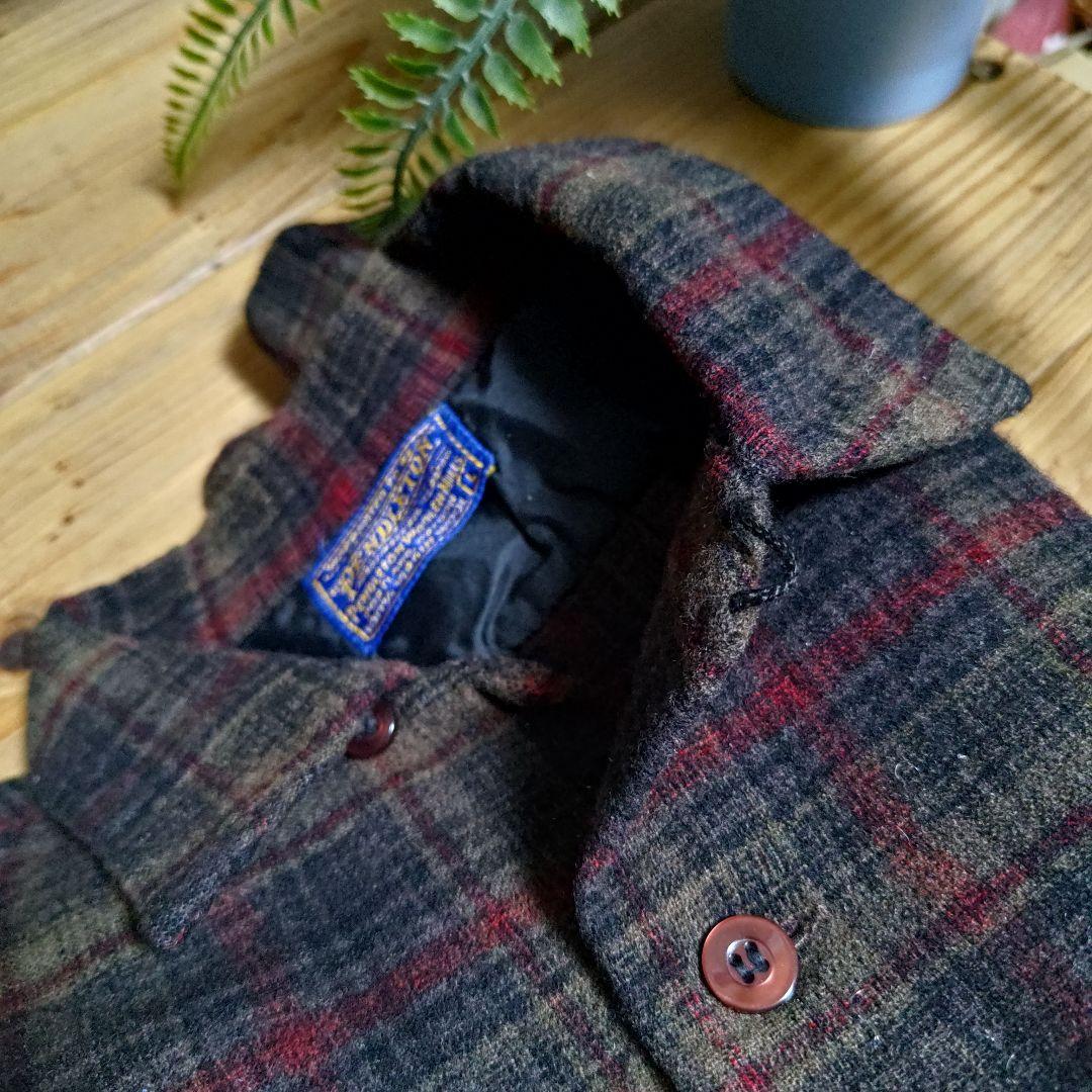 【好配色】60s USA製 PENDLETON ウールボードチェックシャツ