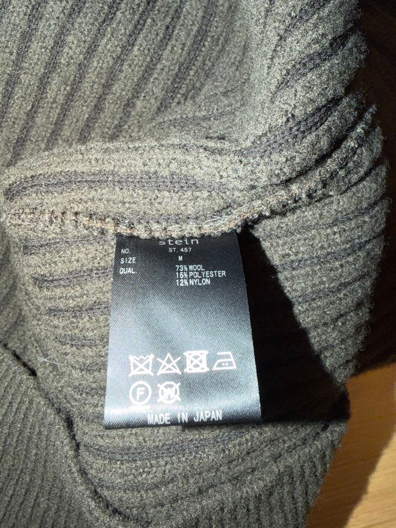 トップス stein THICK WALE RIB CREW NECK CARDIGAN