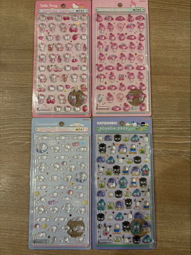 【正規品】ボンボンドロップシールミニ　サンリオ　コンプリート