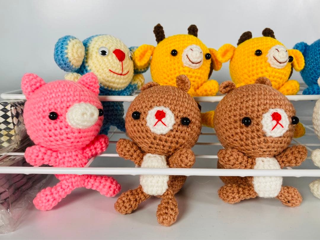 編みぐるみ　動物　まとめ売り 15人 セット売り　美品