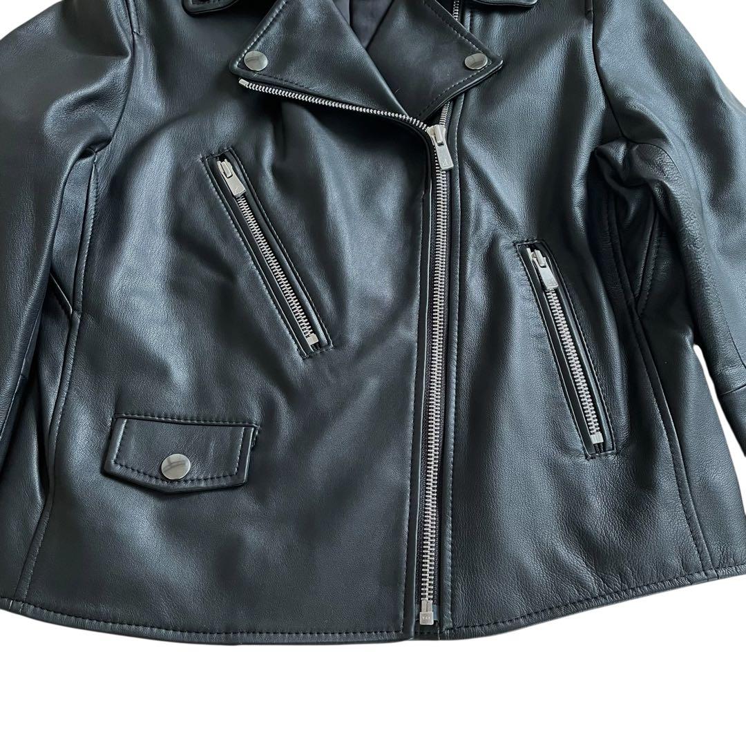 未使用 ICB アイシービー ラムレザー ライダースジャケット 7号