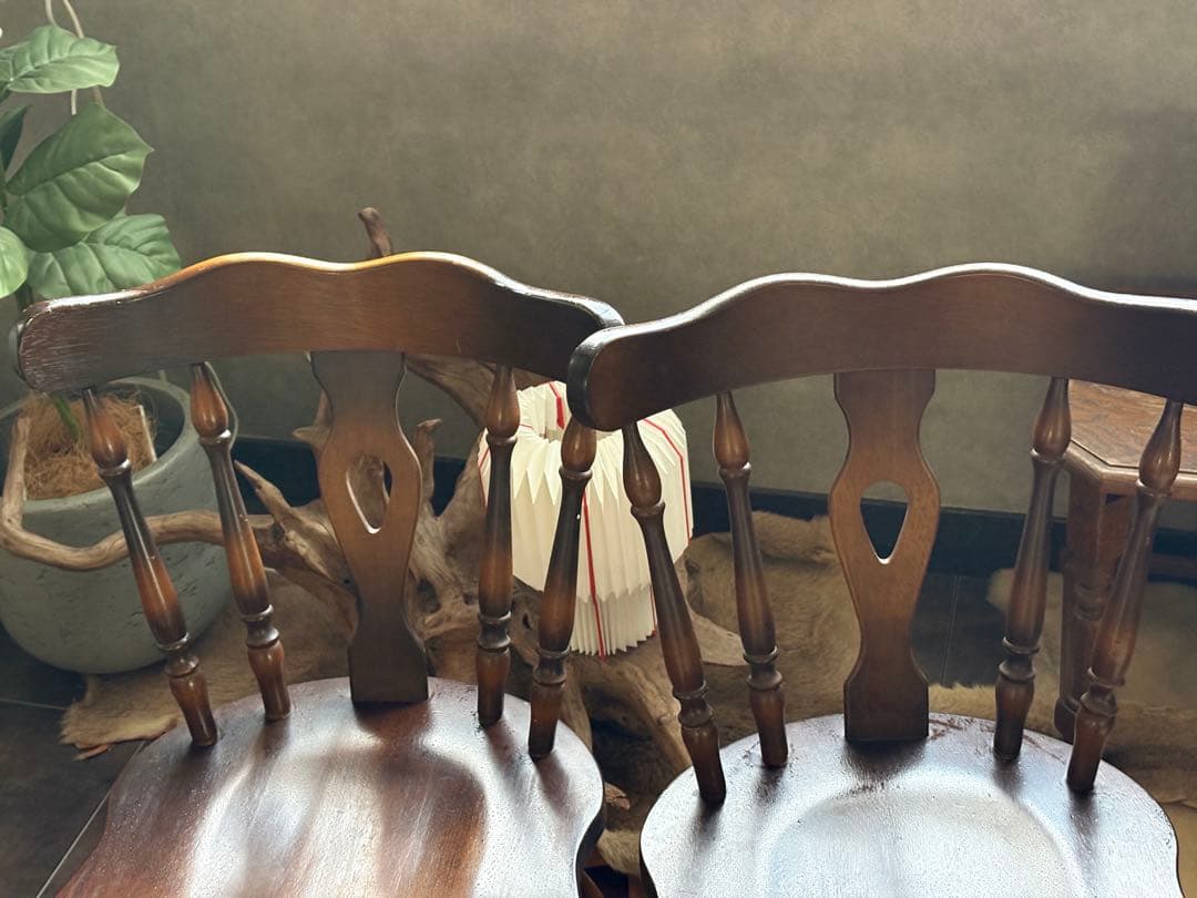 飛騨産業　キツツキマーク　ウィンザーチェア　レトロ　ヴィンテージ　4脚セット