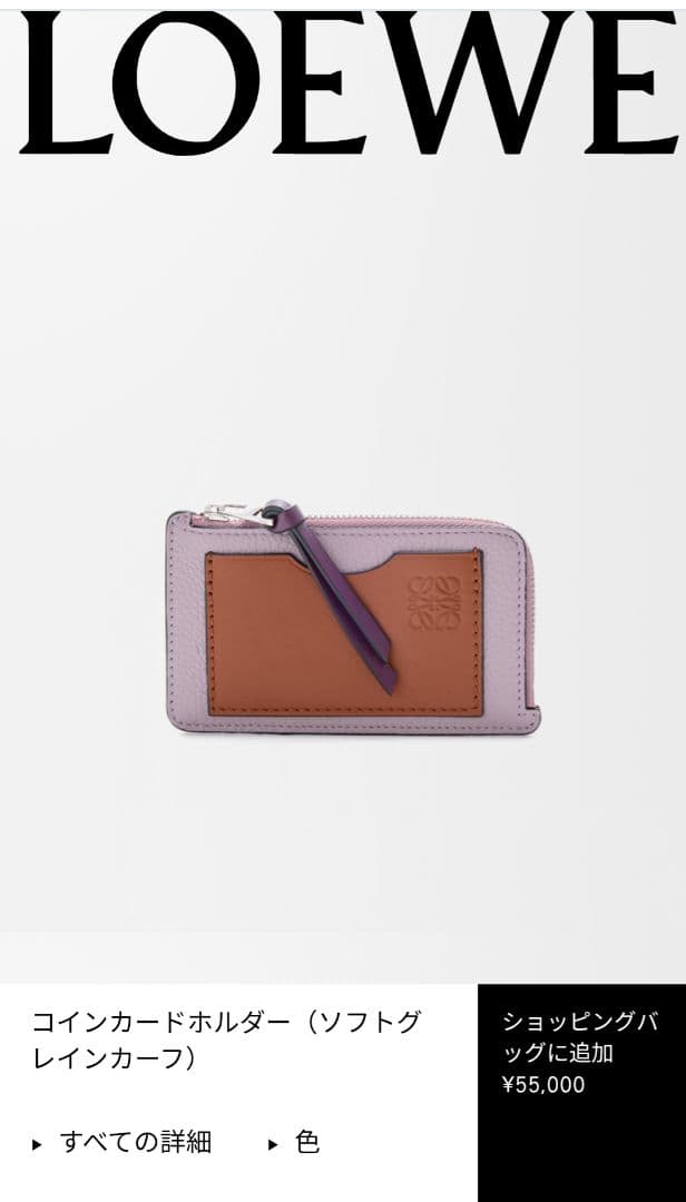 LOEWE　カードホルダー　（ブラック）