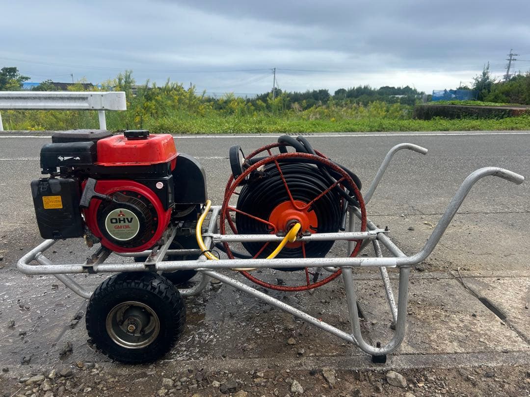 宮崎　丸山 セット動噴 MS310 4馬力 高圧　動力噴霧器 散布機 吸水　排水