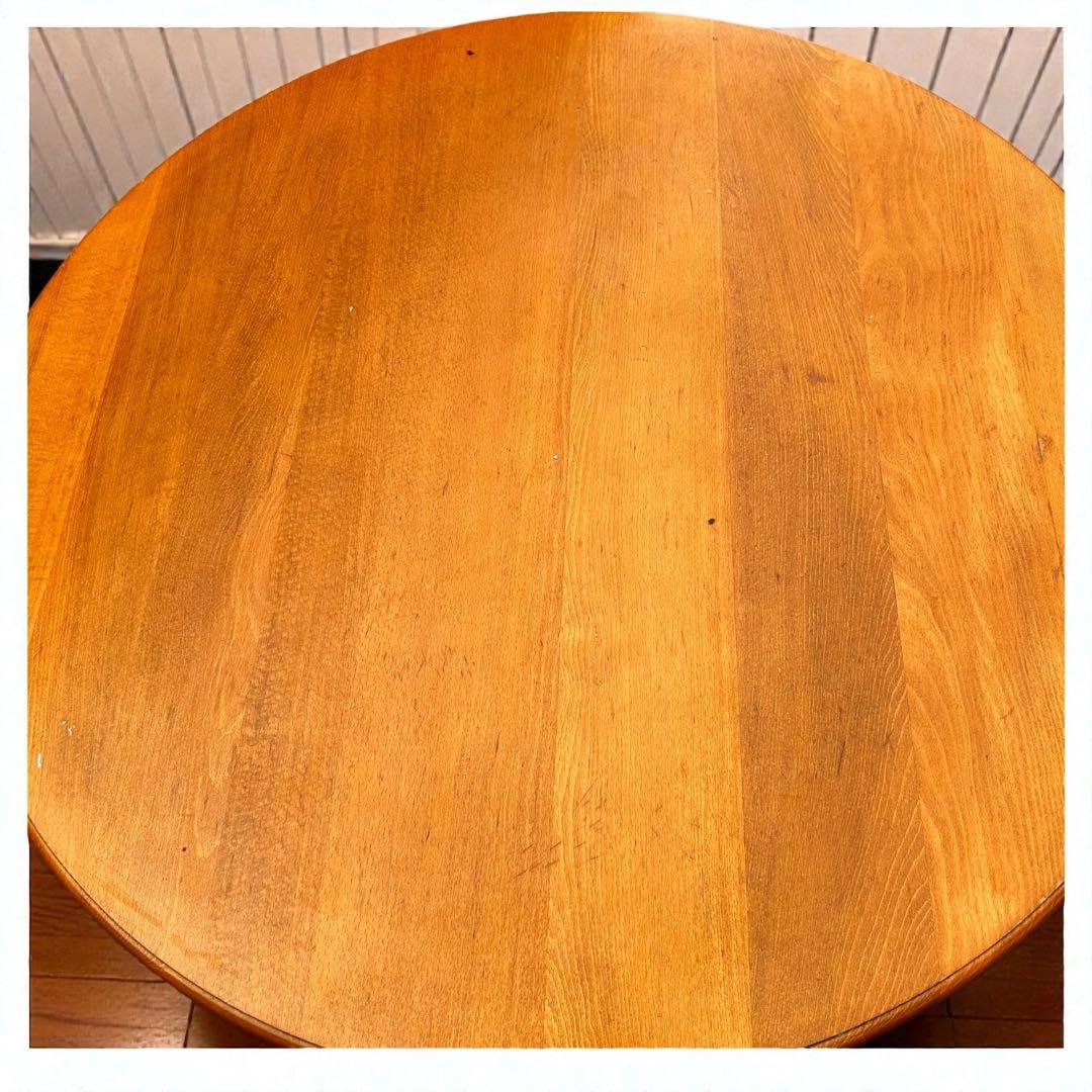 稀少❣️ヴィンテージ品✨柏木工 ダイニングテーブル 円卓 100cm 天然木 無垢