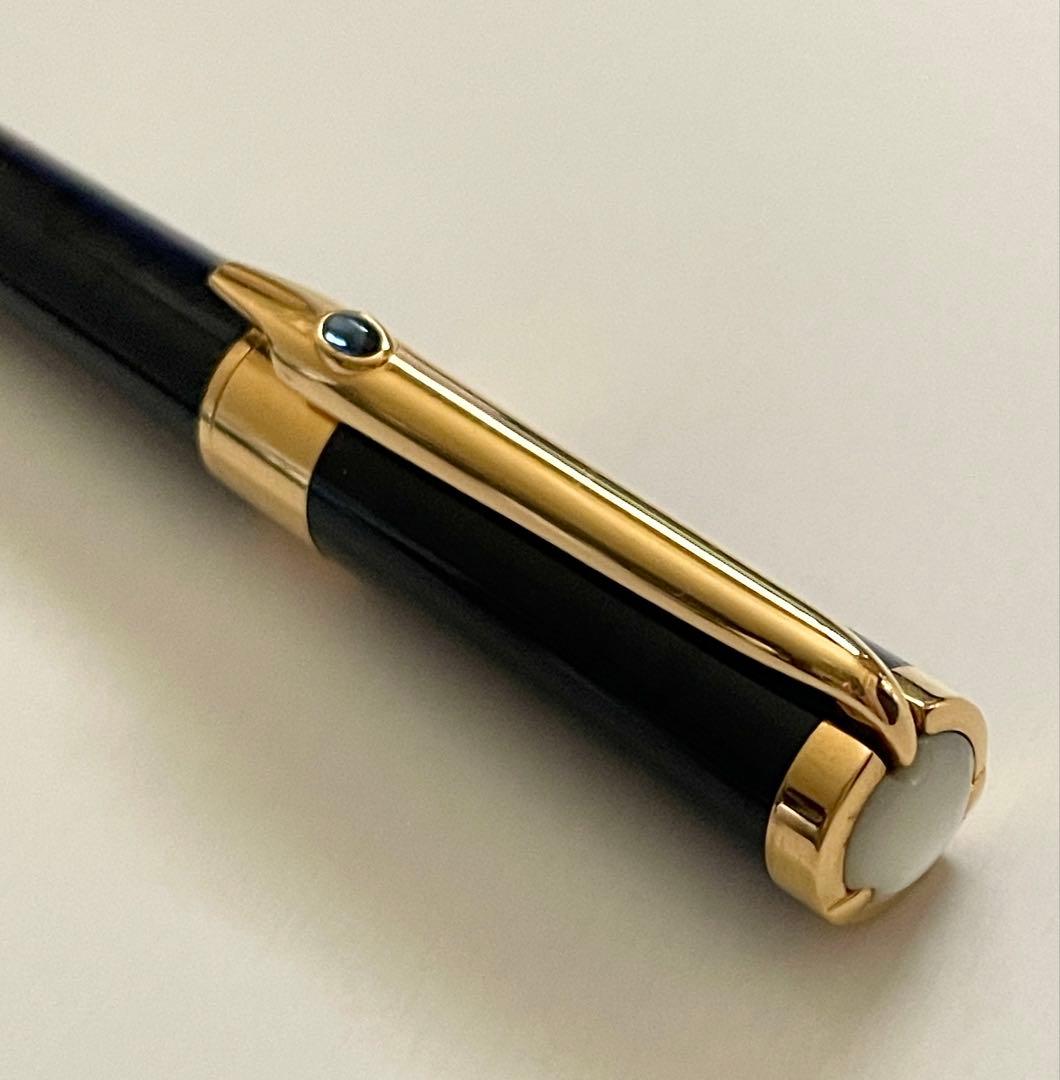 ショーメ Chaumet ロゴ 万年筆 筆記具 白蝶貝 ネイビー レディース